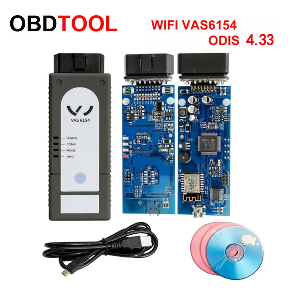 

ObdTooL New WIFI VAS 6154 ODIS 4.3.3 VAG Diagnose Interface Scan Replace VAS 5054A Detector VAS6154 V4.33 Full Chip OKI Version