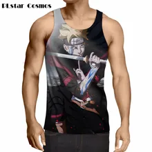 PLstar Cosmos suumer новейшие женские мужские Узумаки Наруто уличные хипстерские 3D Майки Харадзюку Стиль Классический Аниме жилет Наруто