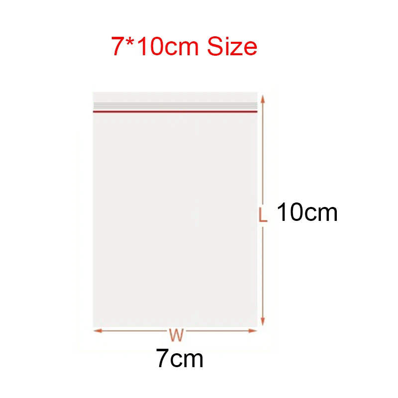 Сверхпрочные Пластиковые Упаковочные пакеты разных размеров, пластиковые пакеты на молнии, прозрачные пакеты на молнии(50 шт. в упаковке