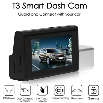 

T3 Car DVR Camera 3 inch Screen FHD 1080P Rotatable Front Lens Dash Cam
