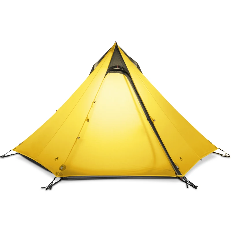 3F UL передач палатка 2-3 человек 15D силиконовые бесштоковый Сверхлегкий Пирамида большая палатка для кемпинга водонепроницаемый четыре сезона