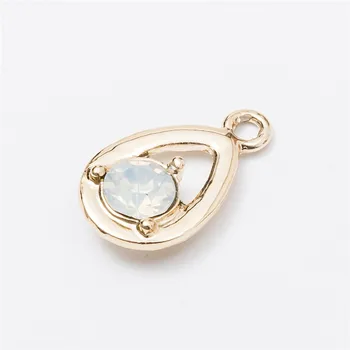 

40pcs Water droplets crystal Enamel Alloy jewelry Headdress pendants for bracelet necklace DIY jewelry making js1285