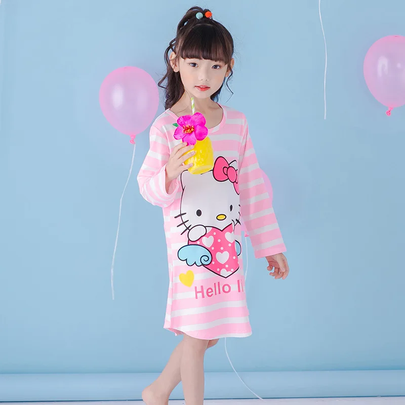 Buy 100 Cotton Girls Pajamas Hello Kitty Kids Pajamas Child Girl Fashion