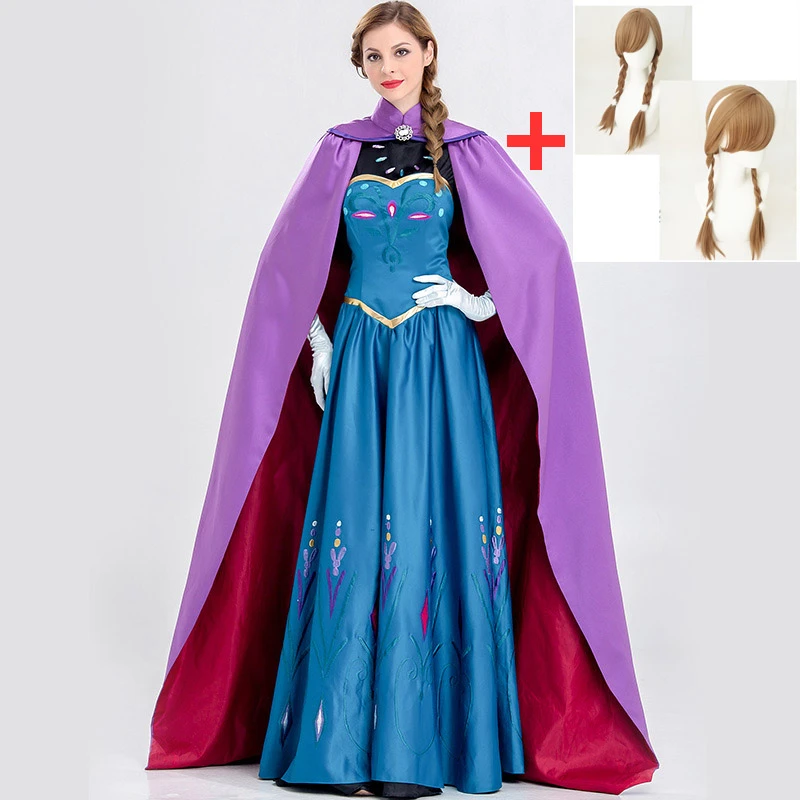 Neue Erwachsene Prinzessin Anna Elsa Prinzessin Kleid Königin Anna Kostüm  Wachsen Prinzessin Elsa Cosplay Kostüm für Frauen Halloween Kostüme|Anime  Costumes| - AliExpress