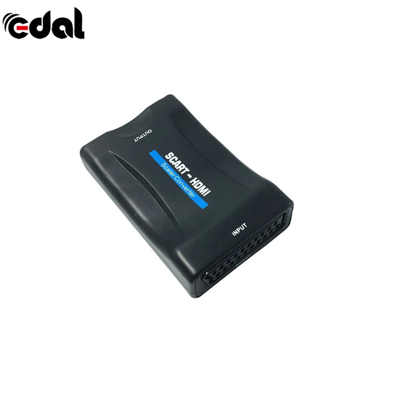  Convertitore SCART a HDMI 1080 p Video Audio Converter EU/UK Spina Per Smartphone HD TV DVD