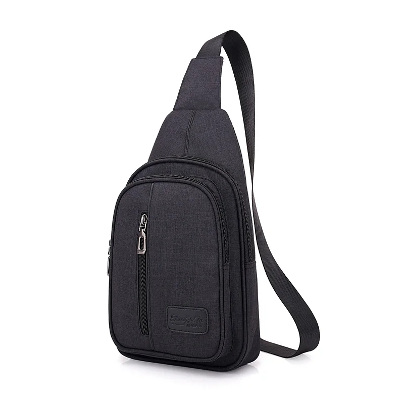 Мобильный мешок нагрудный пакет высокого качества многофункциональные мужские сумки-мессенджеры Повседневная дорожная Мужская маленькая сумка через плечо перевязь сумка - Цвет: Black