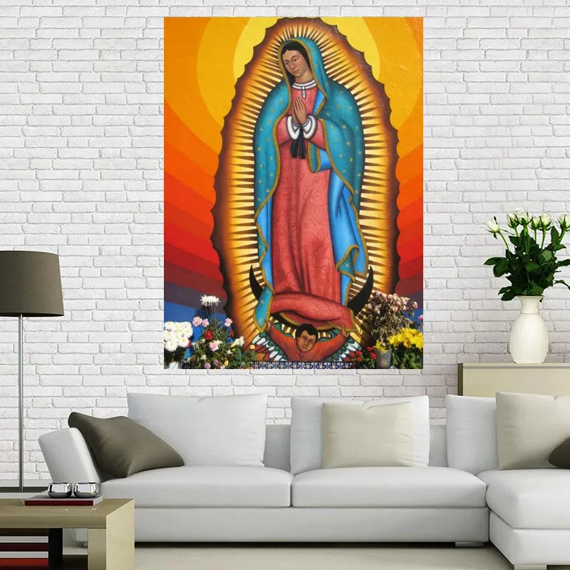 Новое поступление на заказ наша Леди Guadalupe Холст плакат для домашнего декора печать на заказ Картина на холсте 1 шт. заказ - Цвет: 4