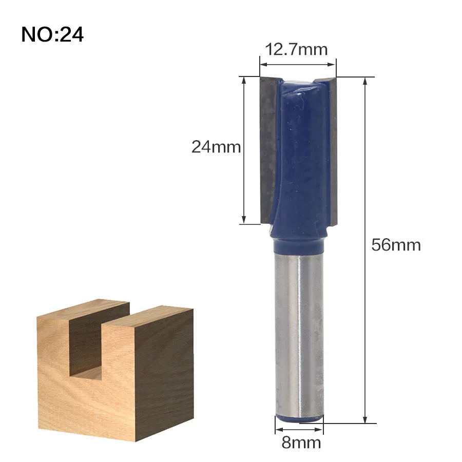1 шт. 8 мм хвостовик древесины маршрутизатор бит прямой Концевая фреза триммер очистка заподлицо отделка угловая круглая бухта коробка биты инструменты фреза