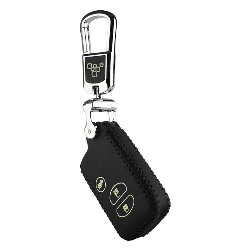 Luckesy кожаный чехол для ключей Toyota prius 2012 LAND CRUISER 2007 2010 2015 автомобиля с 3 кнопками key2a