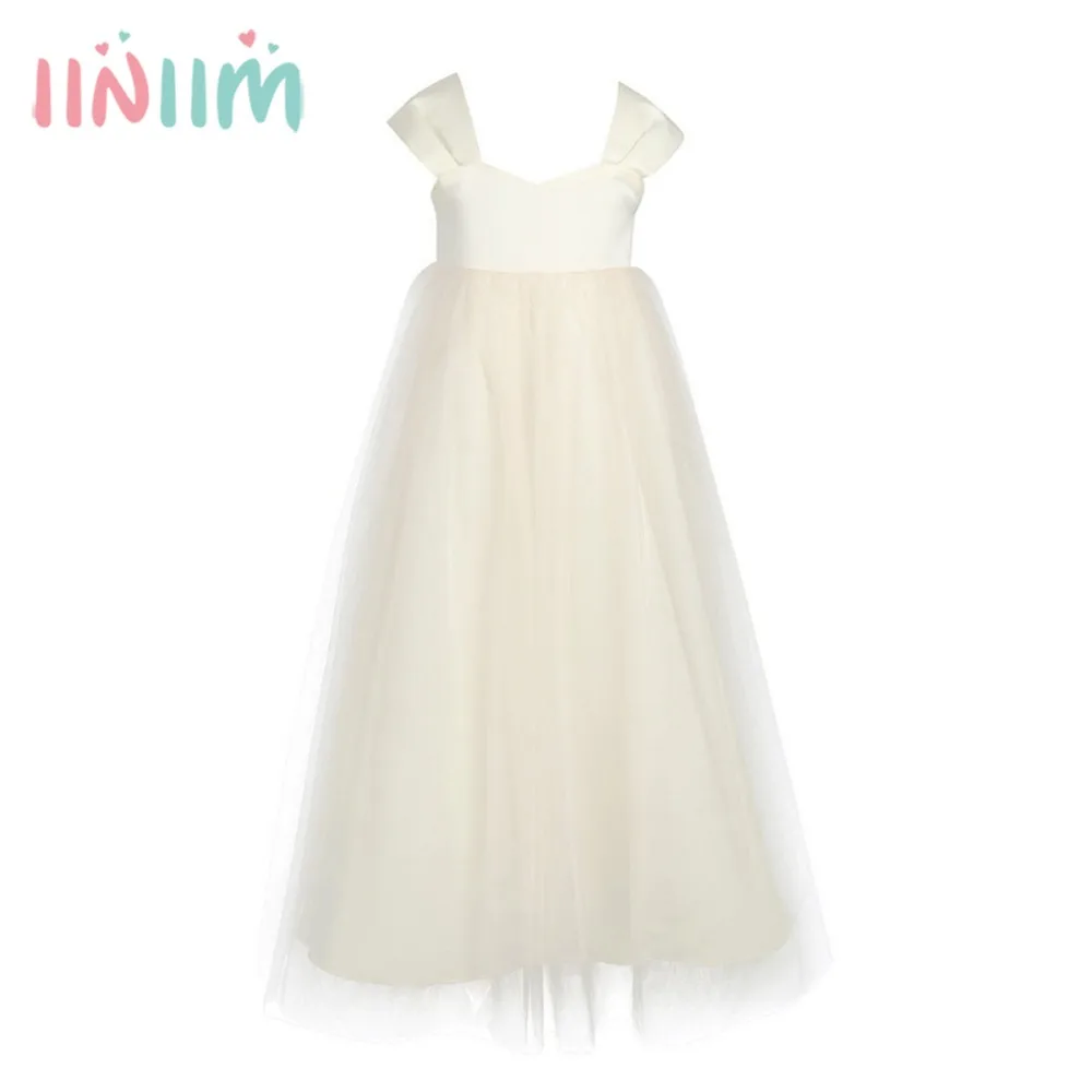 

Princess First Communion Flower Girl Dress Summer Wedding Birthday Party Dresses For Girls Children's Costume Teenage Prom Dress