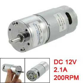 

Uxcell Hot Sale 1PCS 12V 2.1A 200RPM 5.8Kg.cm Torque DC Geared Motor
