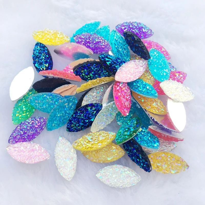 

DIY160pcs AB Resin Rhinestone shiny crystal horse eye flat back scrapbook diy wedding decorating party resin strass