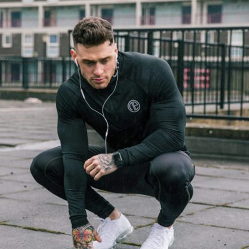 Gym Compression Sets Men sport Leggings Suit set (6)