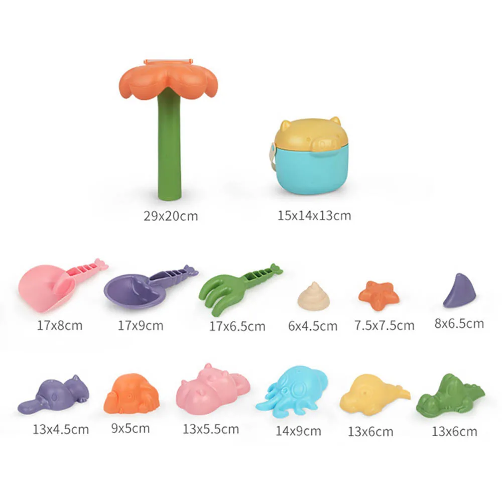 discounted  16pcs/set Portable Beach Sand Toys Set Sand Clay Mold Digging Shovel Tools Bath Water Playing Toy