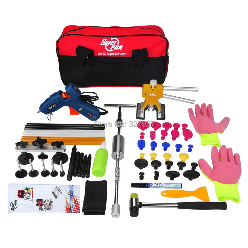 PDR Tools Paintless Dent Repair Tools Dent Removal Dent Puller Kit Pulling Bridge PDR Puller Tabs Hand Tool Set Herramentas