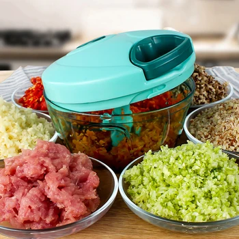 

Multifunction Pull Chopper Vegetable Cutter Processor Chopper Garlic Cutter Vegetable Fruit Twist Shredder Manual Meat Grinder