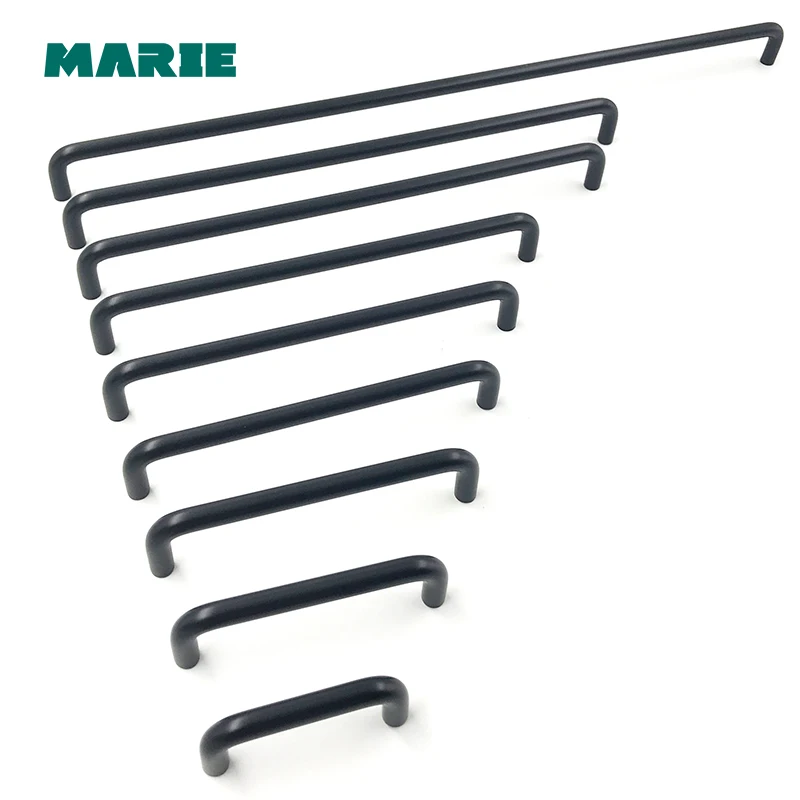 480mm Furniture Handle Cabinet Knob and Handle Black Silver Kitchen Door Cupboard Wardrobe Drawer Pull