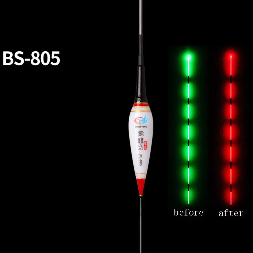

2019 LED smart luminous fish float Intelligent alarm bite hook color electronic fishing floats fishing accessory for carp 40J19
