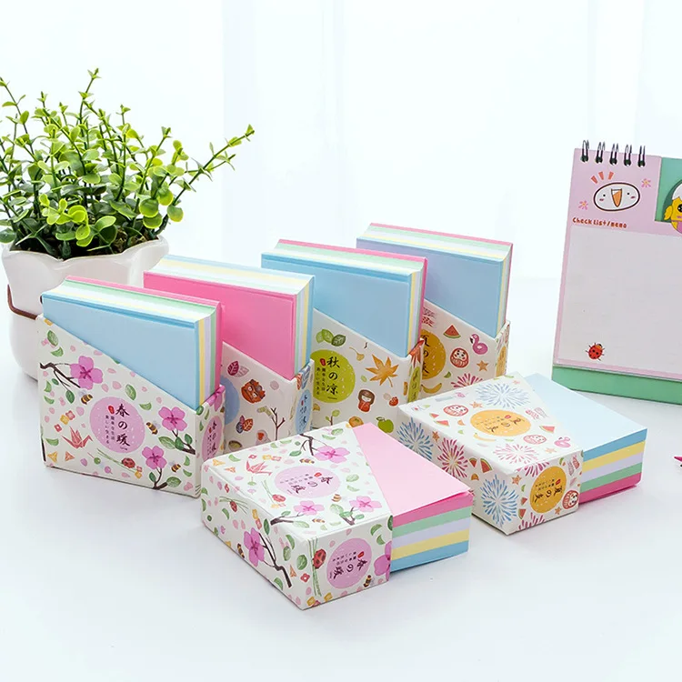 

Coloffice kawaii Thick Candy-colored brick note paper memo pads Mini portable simple stationery Blank 300 pages random 1 piece