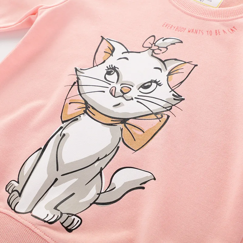 Jumping Meters Girls Sweatshirts With Animals Print Cotton New Baby Tops Long Sleeve Clothing Cute Cat Girls Sweatshirts