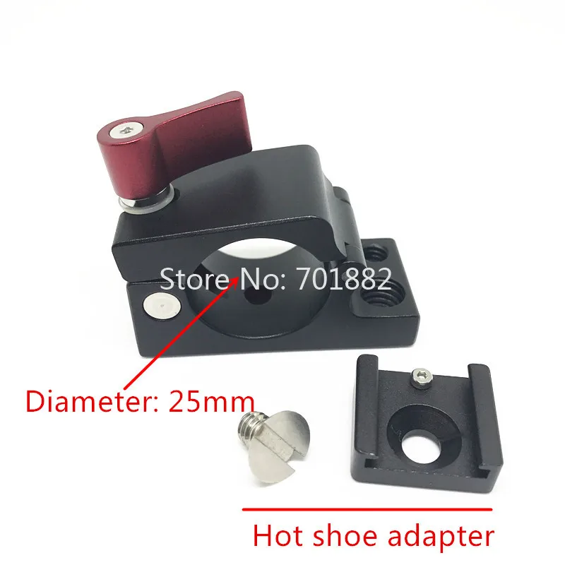 25mm Rod Clamp Holder Light Mount Stand Bracket + Hot Shoe Adapter For DJI Ronin M MX Photography Accessories Camera Stabilizer (7)