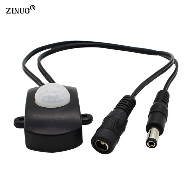 

ZINUO LED Strip Automatic MINI PIR Body Infrared Motion Sensor Detector Switch With DC Female Male Power Plug 5A DC5-24V