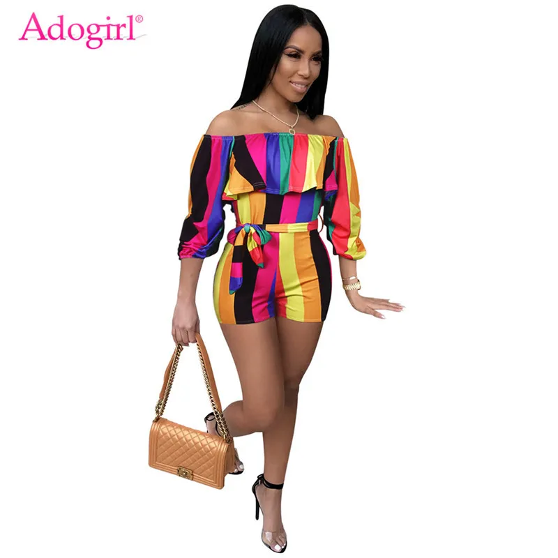 rainbow stripe playsuit