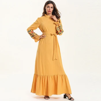 

2019 Abaya Dubai Muslim Dress Kaftan Ramadan Caftan Marocain Hijab Dress Abayas For Women Jilbab Elbise Turkish Islamic Clothing