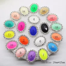 

10pcs/lot 20*25mm Oval Rhinestone Button Jewerly Metal Button Diamond Flatback Embellishment for Wedding Hair Ribbon Craft Decor