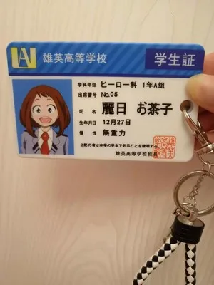 My Hero Academy Boku аниме No Hero Asui Tsuyu OCHACO URARAKA акриловый держатель карт сумка для ключей кулон Косплей Рождественские подарки