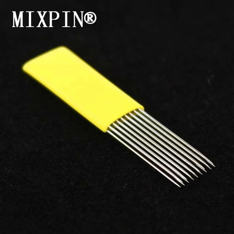 

10pcs 17 Pins Double Needles Blade For Permanent Eyebrow tattoo needle tips Manual Beauty Makeup microblading blades fog eyebrow