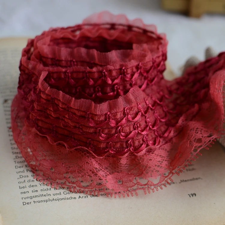 

1 / meter stretch lace accessories lace skirt side ruffle double