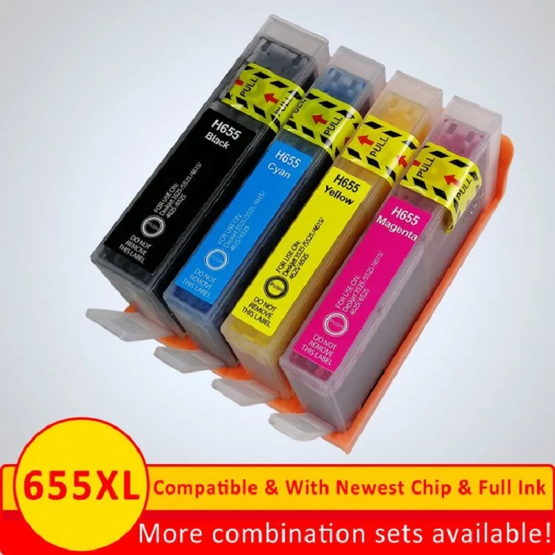 Xiangyu free shipping 4 Compatible for HP655 hp 655 hp655xl 655xl ink cartridge HP3525/4615/4625/5525/6520/6600/7110 | Компьютеры и