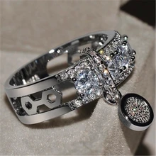 LOREDANA Роскошный белый циркон обручальное кольцо Винтаж однотонный цвет розовое золото свадебные кольца для женщин модные ювелирные изделия Новое поступление