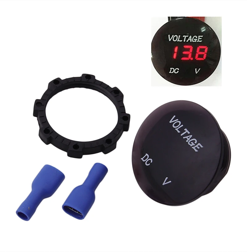 Цифровой вольтметр со светодиодной панелью для автомобиля и мотоцикла|voltmeter