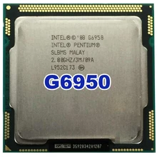 Intel Original Pentium Dual-Core G6950 Processor 2.8 ГГц 3 МБ Кэш LGA1156 73 Вт Desktop Процессор