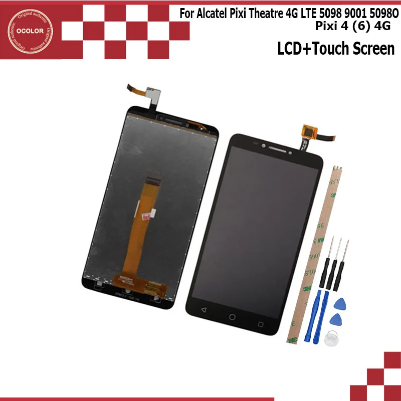 Ocolor для Alcatel Pixi Theatre 4G LTE 5098 4 (6) ЖК-дисплей и сенсорный экран 6 0 дюймов Аксессуары