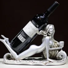 Сексуальная голая Статуэтка для красоты, винный стеллаж, декоративная статуя для стриптиза, подставка для бутылки, барная посуда, домашний декор, аксессуары для рукоделия