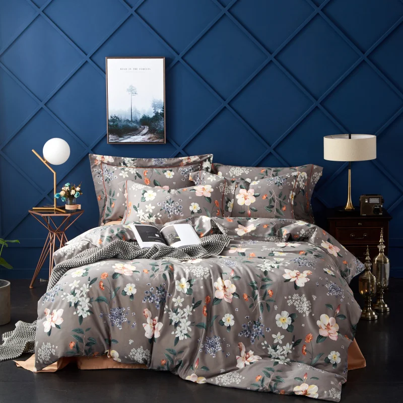 2019Bed набор постельное белье из египетского хлопка комплект одеяло новый наволочки с принтом комплект постельного белья s пододеяльник
