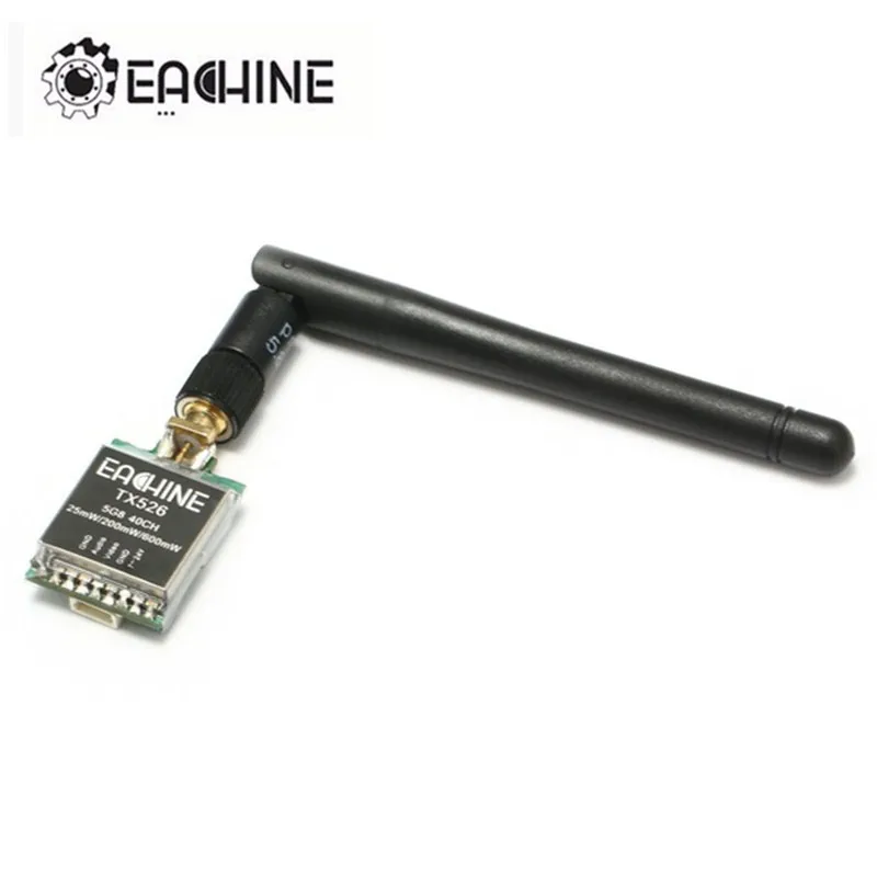 

Eachine TX526 5.8G 40CH 25MW/200MW/600MW Switchable AV Wireless FPV Transmitter RP-SMA Female For FPV Multicopter