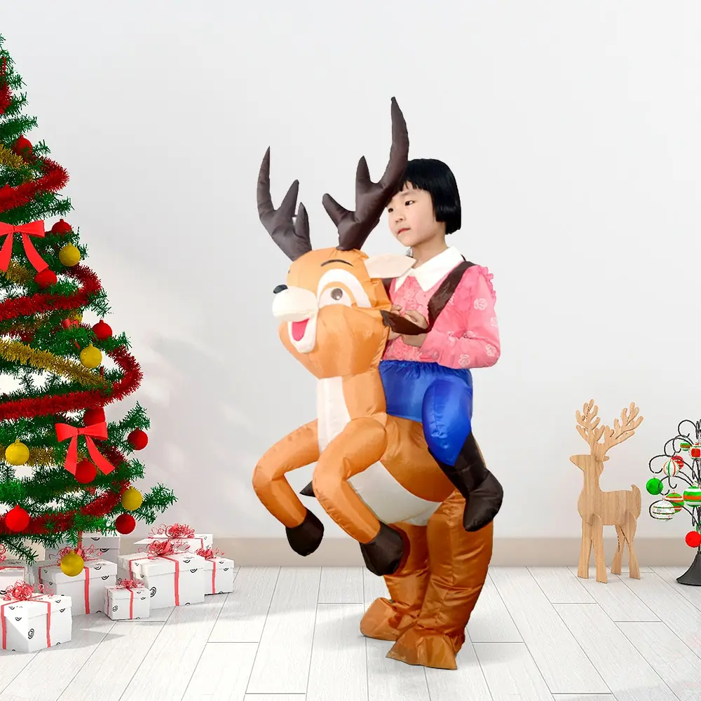 

Christmas Reindeer Inflatable Costume Fancy Inflatable Costume Kids Dress Party Cosplay Christmas Decorations For Home