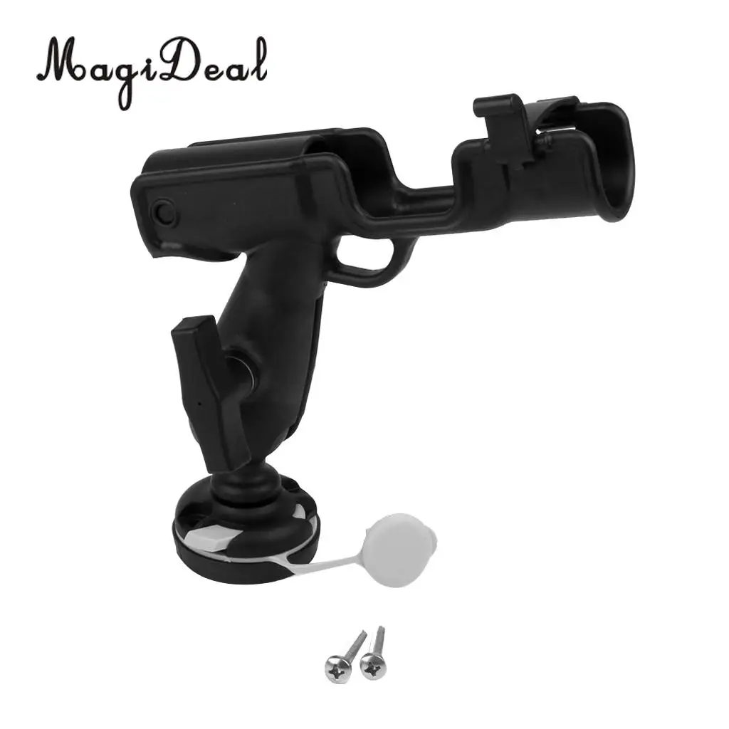 2PCS Premium Nylon 360 Degree Rotatable Adjustable Fishing Rod Holder Boat Fishing Rod Holder Rack with mount base and screws