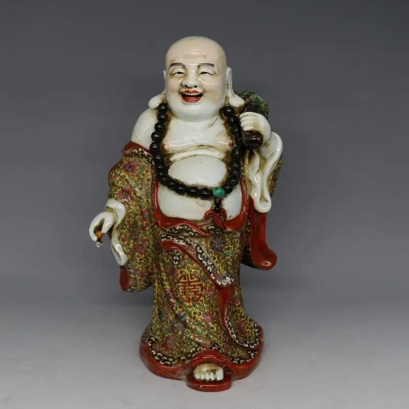

Antique QingDynasty porcelain statue,Pastel Buddha #20,carved culpture crafts,Decoration,Collection&Adornment,Free shipping