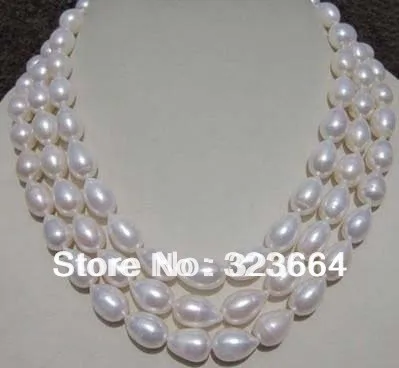 

charming! 7-8mm White Baroque Freshwater Pearl Necklace 60"