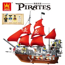 1123 шт., модель Wange Blackbeard, Пираты, строительные блоки, развивающие кирпичи, детские игрушки, подарок для мальчика 53041
