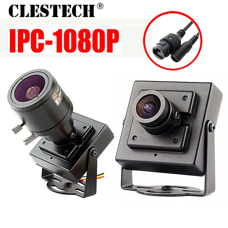 

48VPOE HD CCTV digital Mini Metal iP Camera 1080P 720P 2mp P2P Super Small P2P ONVIF Internal Micro video webcam with bracket