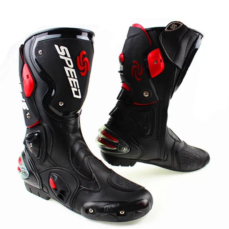 Probiker СКОРОСТЬ мотоботы botas мото rcycles для мужчин botas мотоциклы мопеды крест 40/41/42/43/44/45 - Цвет: black