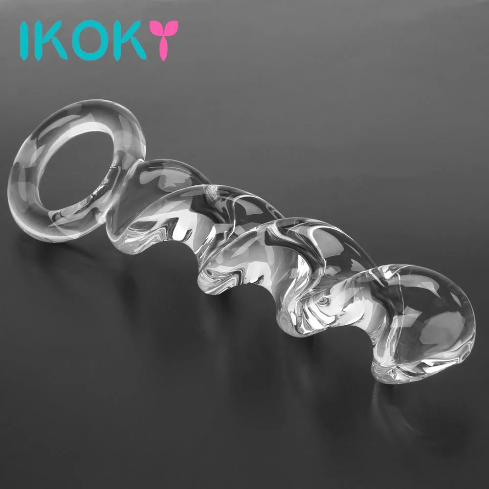 IKOKY Pyrex Crystal Glass Dildo Vagina Massage Erotic Sex Toys for Women Anal Plug Fake Long Penis Cock Female Masturbation | Красота и