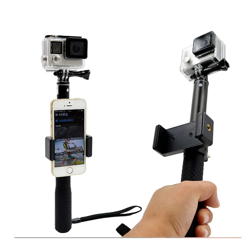 Self Selfie Stick Handheld Waterproof Monopod Adjustable Phone Holder Adapter for GoPro HERO 6 5