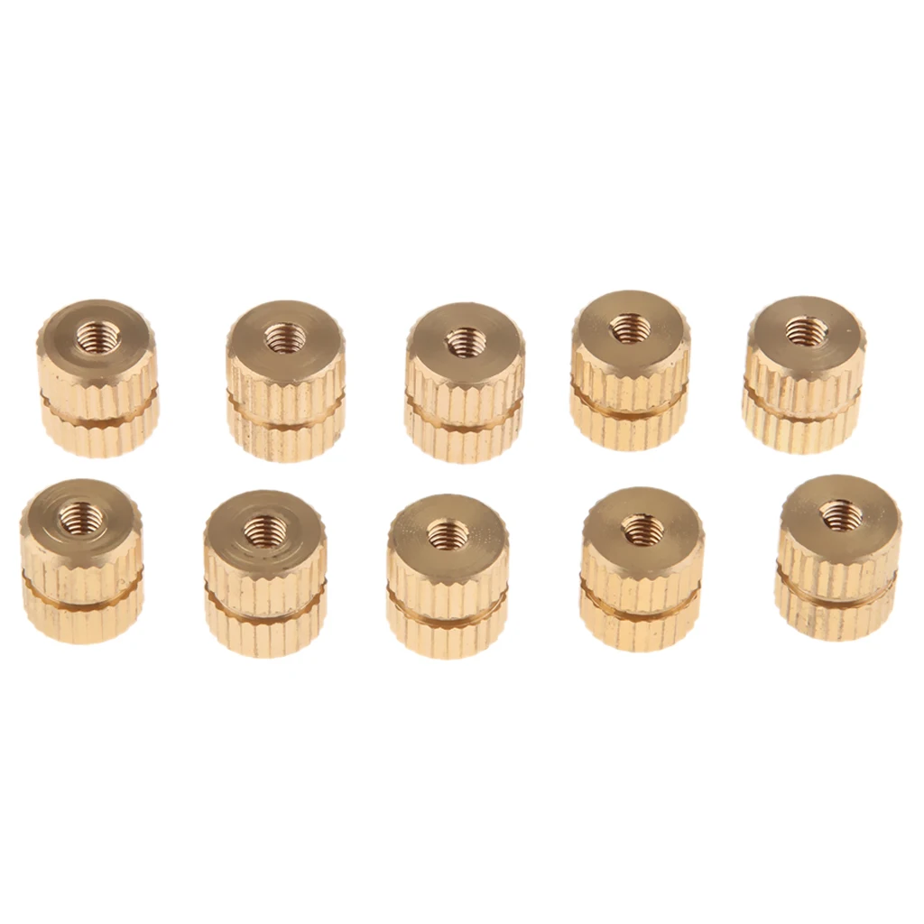 10 Pieces Baritone Knurled Replacemetn Screw Nut for Tuba Brass Instrument